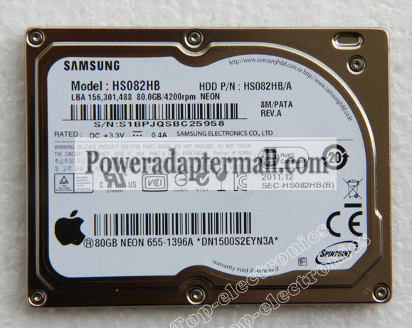 1.8"SAMSUNG 80 GB HS082HB HDD FOR Macbook Air 1.6Ghz A1237
